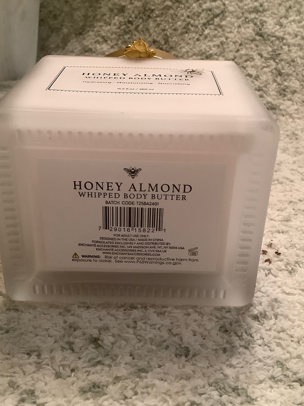 Honey Almond Scented Whipped Body Butter NWT 15.50oz XL glass jar - Picture 8 of 12